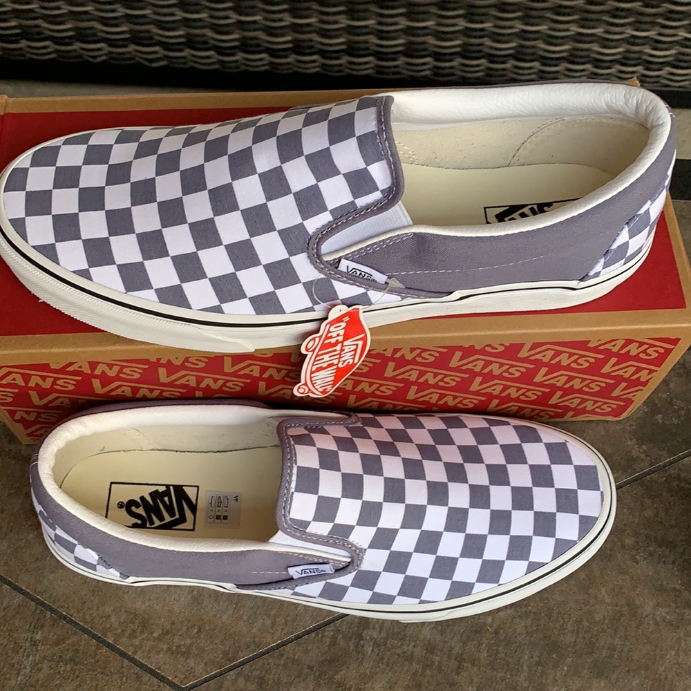 VANS CLASSIC SLIP ON CHECKERBOARD Blgrnt/TRWHT WMN - Picture 5 of 15